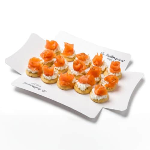 blinis de salmón La Mallorquina catering la Mallorquina