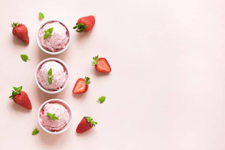helado artesanal de fresa La Mallorquina