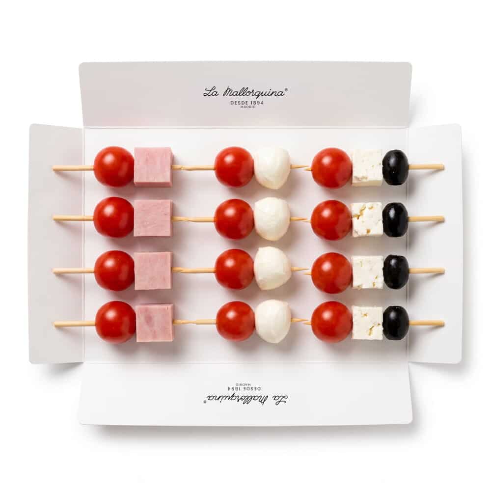 brochetas frías variadas 12 unidades la mallorquina