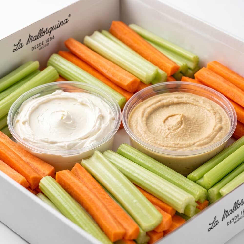 Bandeja de Crudités grande (con Queso crema y Hummus) - Imagen 2
